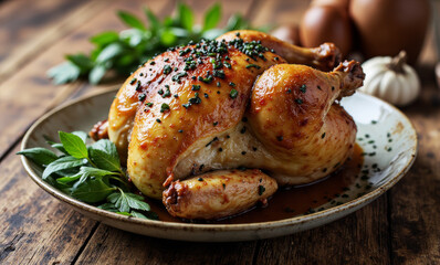 Roasted Chicken with Garlic and Herbs