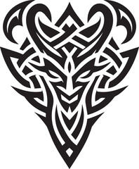 Devil Beast Evil Face Design