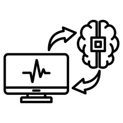 Brain computer interface icon