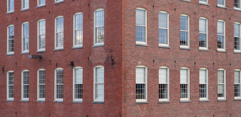 close up on old building with brick wall