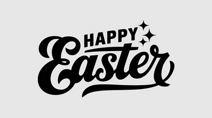Fototapeta premium Happy Easter with Sparkle and Bold Script