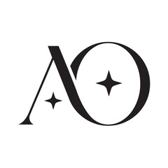 Letter AO or OA vector logo design for luxury, jewelry, and startup. 標誌設計, ロゴデザイン, Dise&ntilde;o de logotipo