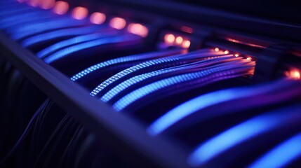 Illuminated Network Cables in Data Center
