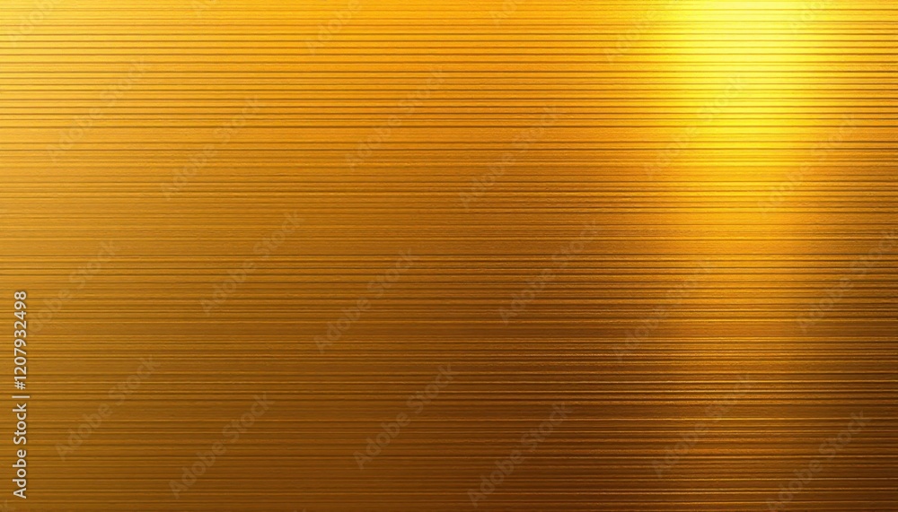 Poster textured gold surface with horizontal lines and warm reflection