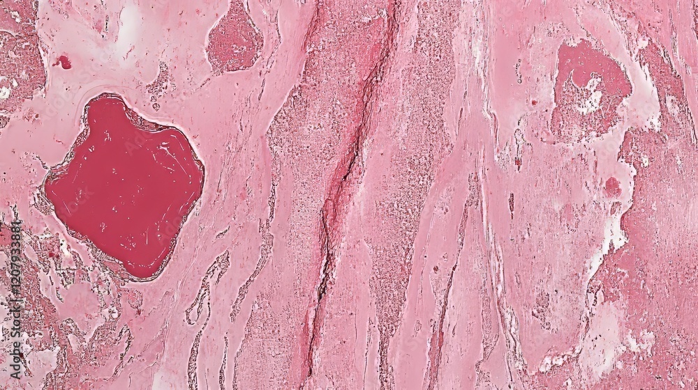 Poster microscopic tissue sample showing cellular structures