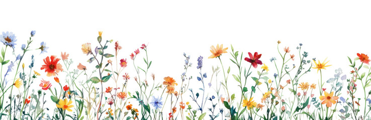 PNG Simple Watercolor wildflowers watercolor nature spring.