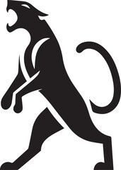 Black Panther Minimalist Logo Design 