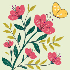 seamless pattern with flowers