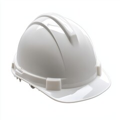 Fototapeta premium White hard hat safety helmet isolated on white background.