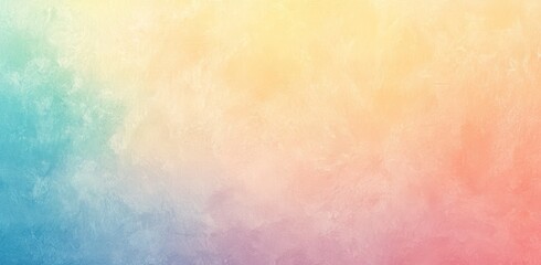 Pastel color gradient background.