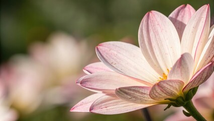 Fototapeta premium Close-up of delicate petal on a beautiful flower, floral structure, intricate details, botanical details