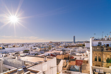 Fototapeta premium Über den Dächern von Sevilla / Andalusien, Spanien
