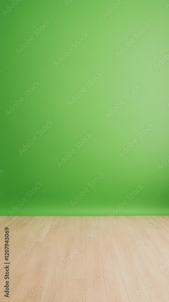 Aufkleber vibrant green background for creative makeup tutorials and product inserts in modern studio setting
