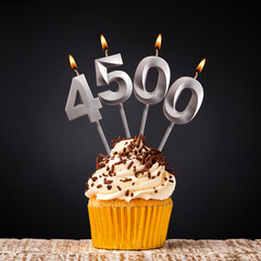 Number of followers or likes - Candle number 4500
