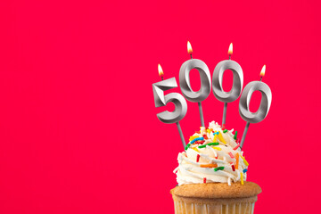 Number of followers or likes - Candle number 5000