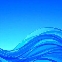 Fototapeta premium Abstract Blue Wave Background Illustration