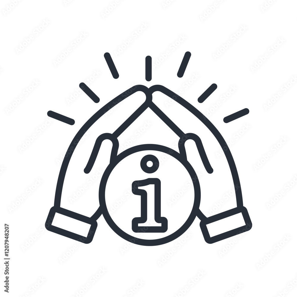 Poster inform icon. vector.editable stroke.linear style sign for use web design,logo.symbol illustration.