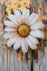 Floral art display contemporary gallery painting abstract background close-up beauty of nature