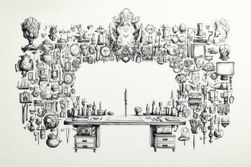 Obraz premium The Perfect Desk, Obsessive Compulsive Disorder OCD