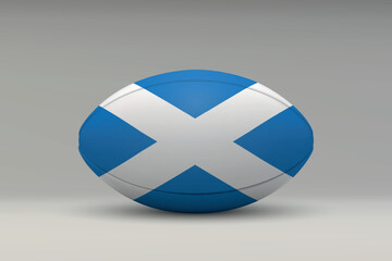 Scotland Rugby Ball with National Flag Design