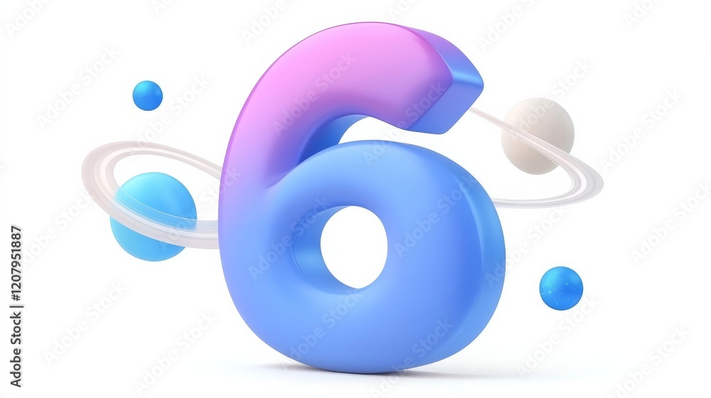 Poster a 3d-rendered number 