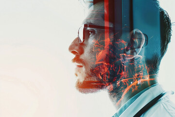 Picture of person successfully working generative AI image