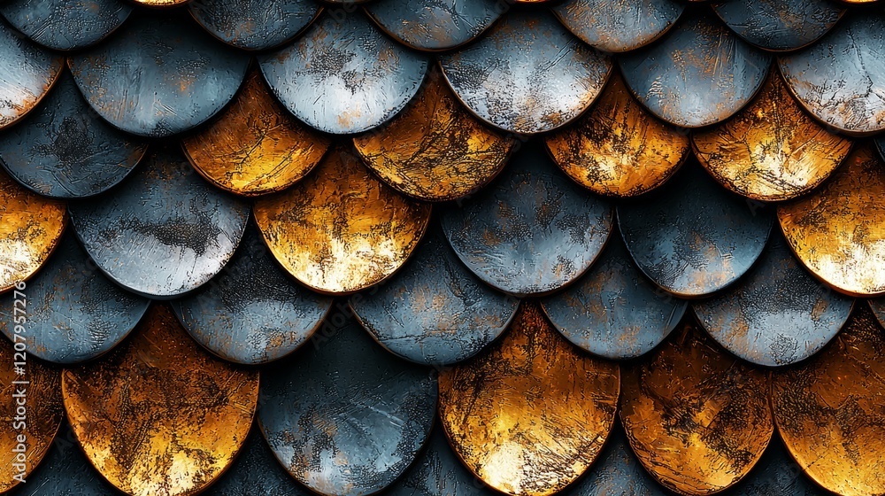 Poster textured metallic scales artistic design digital art abstract close-up visual dynamics