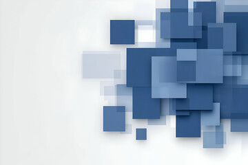 Fototapeta premium Abstract Blue Square Background Illustration