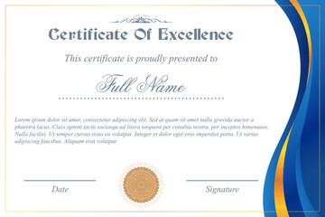 Elegant luxury Certificate template for print design