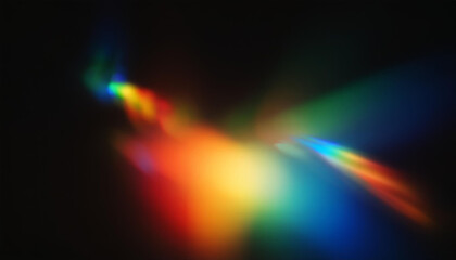 Old film light leaks texture with scratches, noise, iridescent stripes. Rainbow lens flare effect, camera film filter with bokeh, dust, grain. Distressed retro movie, photo burn vector illustration.