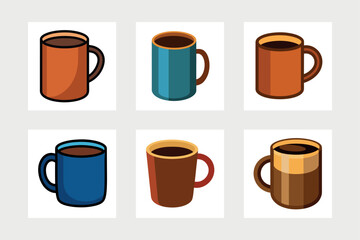 Obraz premiumCoffee cup logo icon vector illustration. 