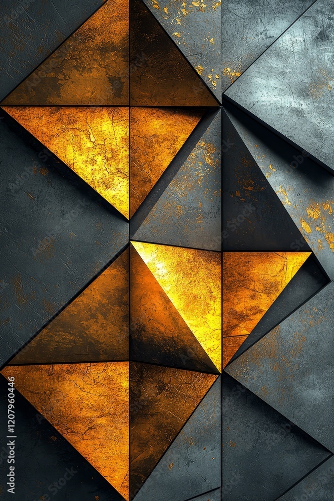 Leinwandbilder dynamic geometric patterns abstract art digital design modern aesthetics close-up texture and color 