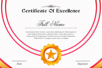 Elegant luxury Certificate template for print design