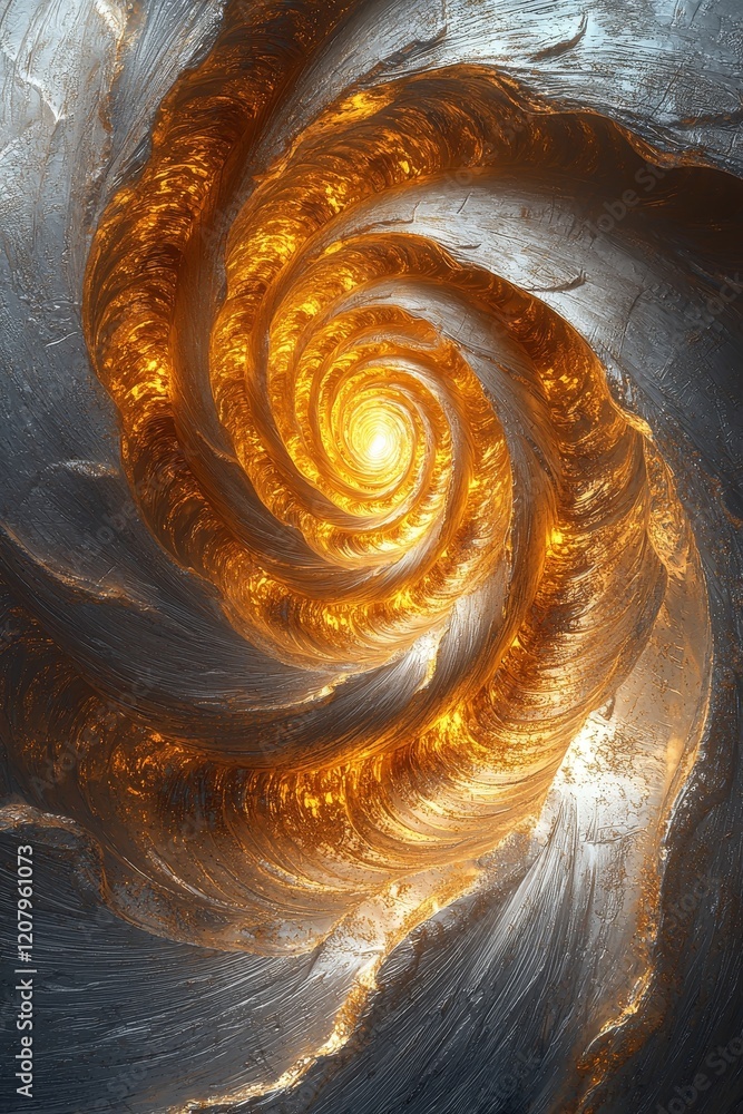 Poster dynamic cosmic spiral space abstract art stellar environment close-up celestial motion