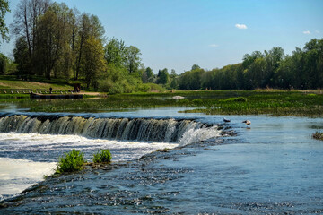 Widest, biggest river waterfall in Europe