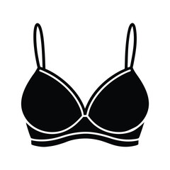 Minimalistic Black Bra Symbol for Fashion and Apparel