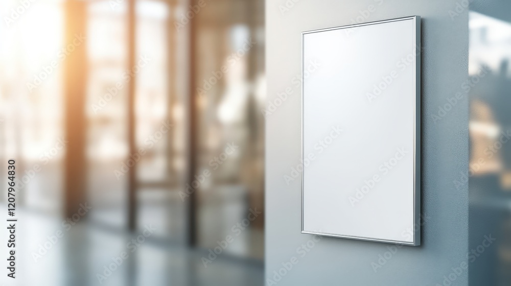Poster Minimalist White Light Switch Mounted on a Clean Wall in a Modern Office Setting Emphasizing Simplicity and Functionality