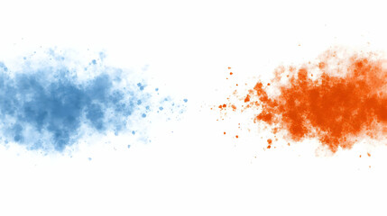 Abstract Blue Orange Watercolor Background