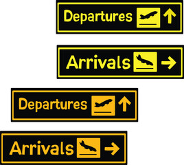 departure arrivals airport set