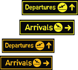 departure arrivals airport set