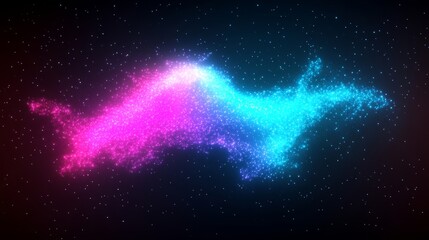 Neon Galaxy Nebula Cosmic Dust Swirl