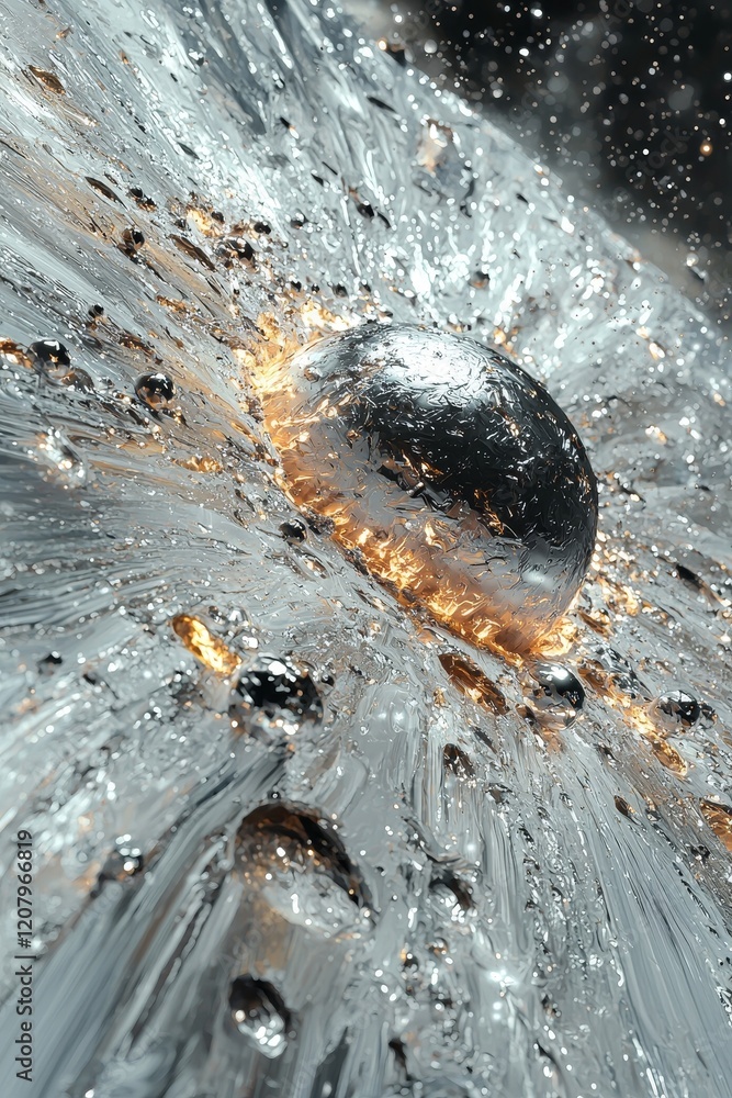 Poster explosive cosmic collision outer space digital artwork sci-fi environment close-up viewpoint celesti
