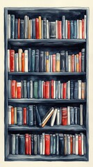 Fototapeta premium The Misaligned Bookshelf, Obsessive Compulsive Disorder OCD