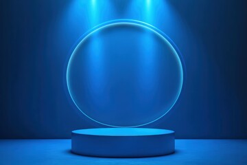 Elegant Minimalist Abstract with Flowing Blue Waves, Smooth Textures, and Modern Design in Serene Light and Shadow