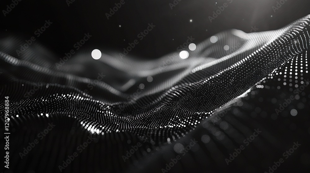 Poster abstract data technology background connecting dots and lines