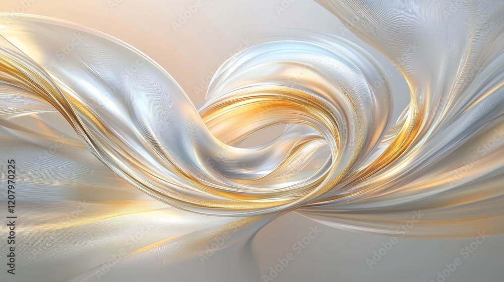 Poster elegant flowing fabric abstract soft colors digital art smooth environment close-up view serenity co