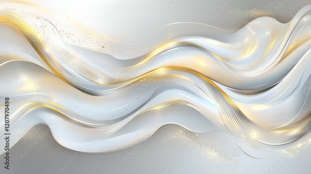 Poster dynamic abstract wave patterns digital art creative design modern aesthetic full view fluidity conce