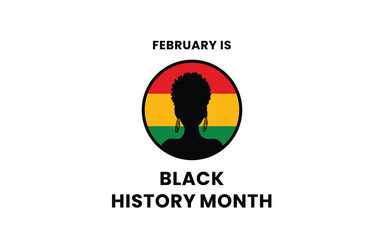 Black History Month African Black Woman Icon or Logo Design. Perfect for T-Shirt Printing, Celebrating Heritage, Empowerment, and Cultural Pride.