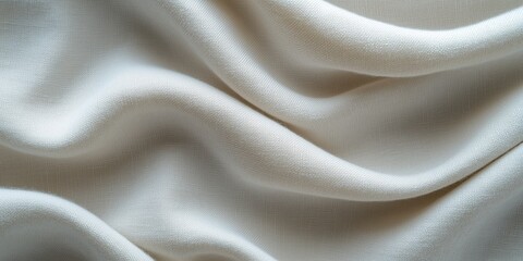 Fototapeta premium Elegant Smooth Fabric Texture with Delicate Waves and Soft Cream Color