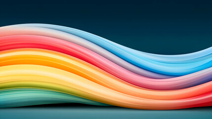 Rainbow Wave Abstract Background